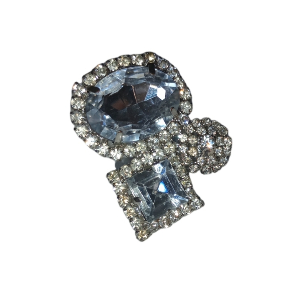 Bold Silver Tone Statement Ring - image 5